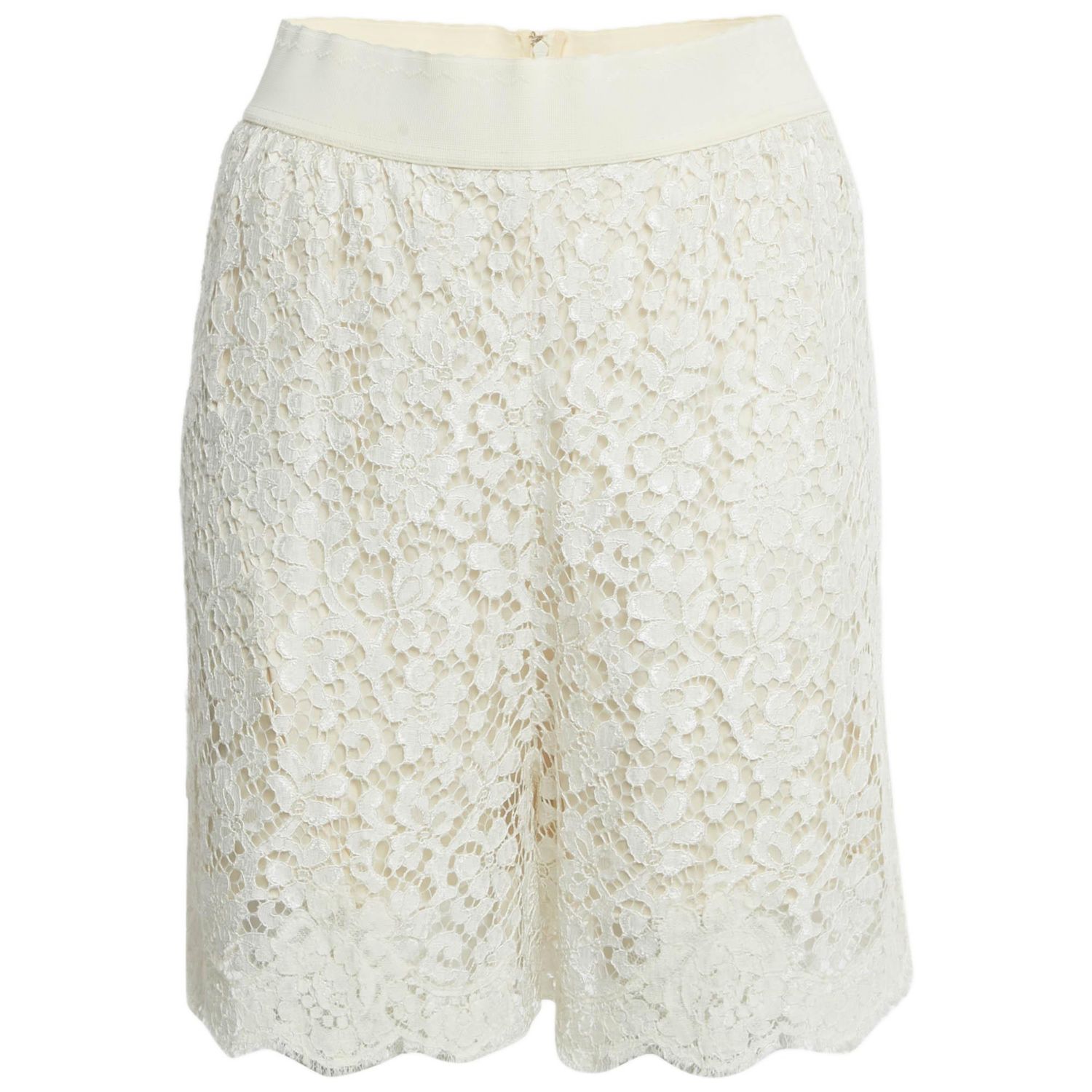 Women's White Lace Shorts