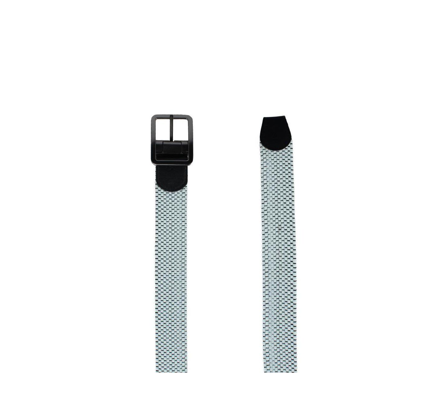 Мужской ремень TRAFALGAR Big & Tall Alejandro Black and White Reversible Braided Golf Belt — фото 5