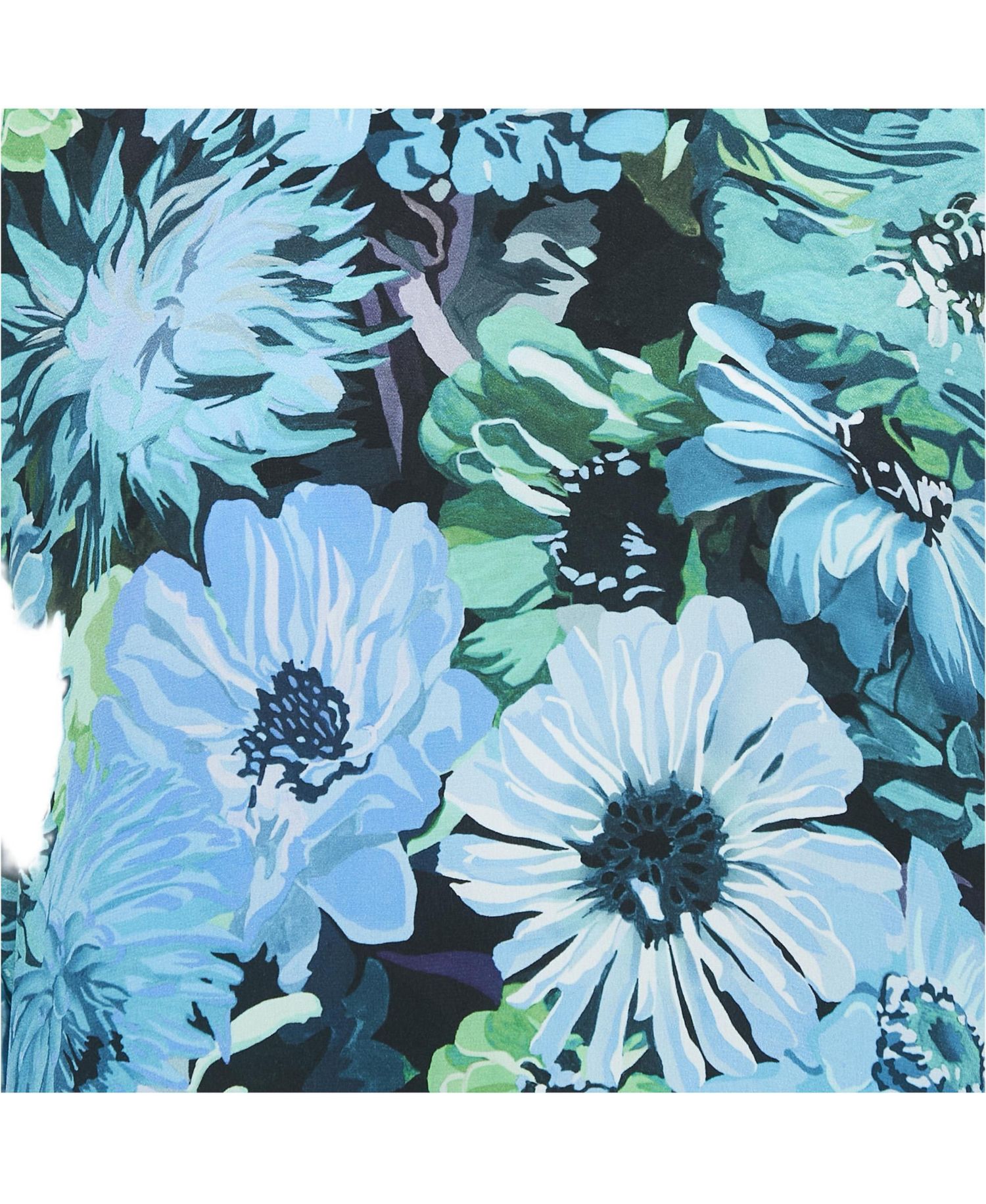 Women's Blue Silk Top