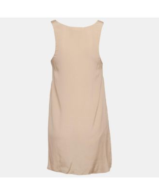 Women's Powdery Pink Silk Scoop Neck Tank Top