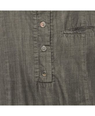 Women's Dark Grey Cotton Tie-Up Dungaree