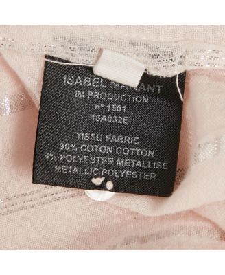 Women's Etoile Pink Lurex Striped Cotton Blouse