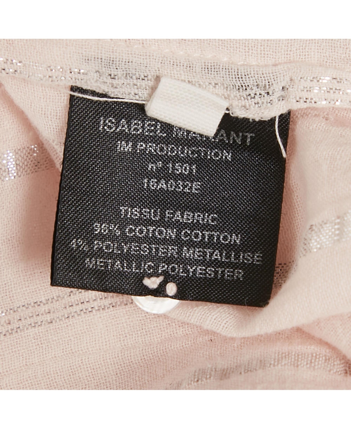 Pre-Owned Isabel Marant Women's Etoile Pink Lurex Striped Cotton Blouse