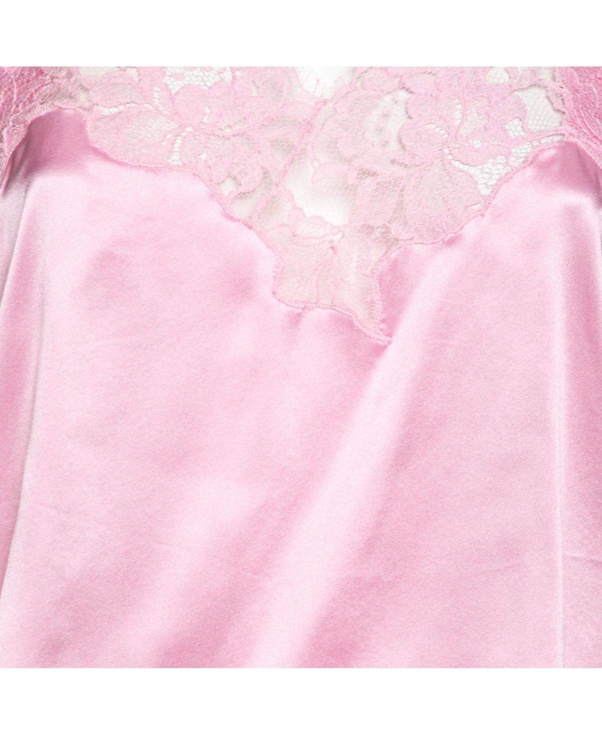 Pre-Owned Givenchy Women's Pink Satin Slip Cami Lace Trimmed Top