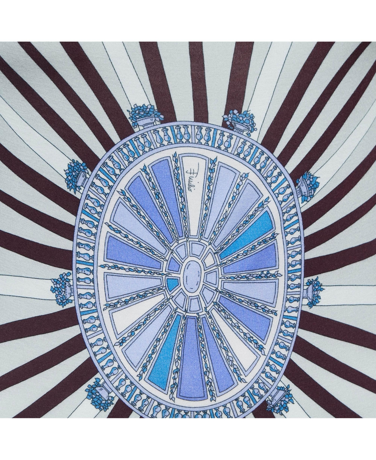 Pre-Owned Emilio Pucci Women's Multicolor Print Knit Short Sleeve Top