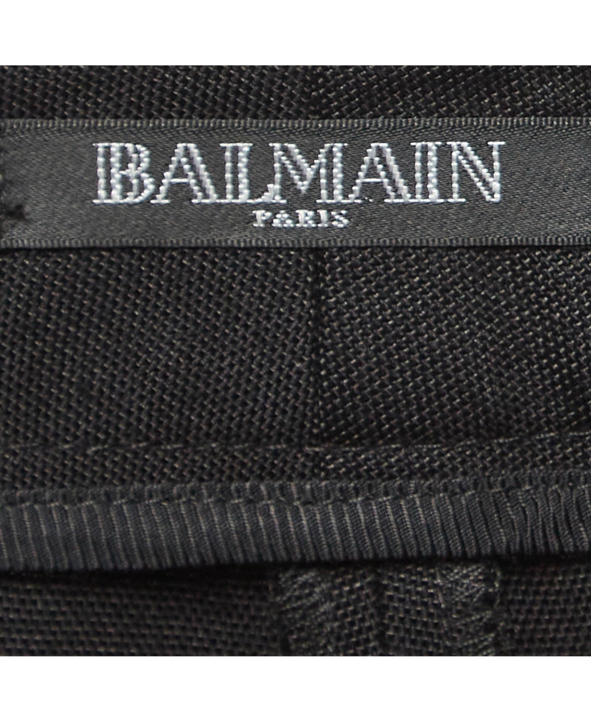 Pre-Owned Balmain Women's Black Gabardine Flared Trousers