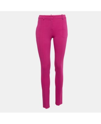 Pre-Owned Emilio Pucci Women's Pink Jersey Pintuck Detail Trousers