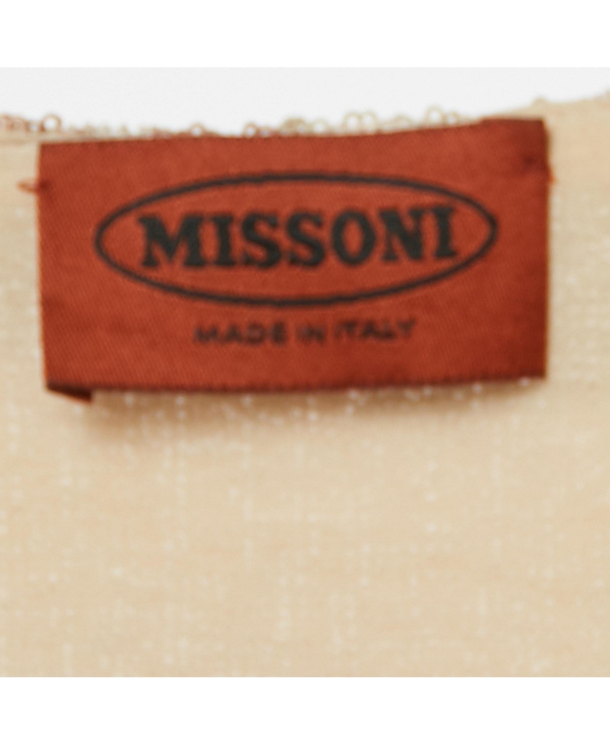 Pre-Owned Missoni Women's Beige Striped Sequin Tank Top