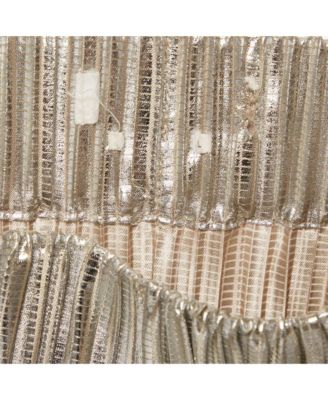 Women's Silver Plisse Delpha Mini Skirt