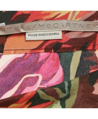 Women's Multicolor Floral Print Silk Wrap Style Skirt