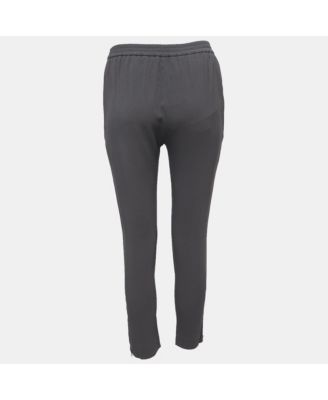 Women's Grey Crepe Tapered Leg Pants