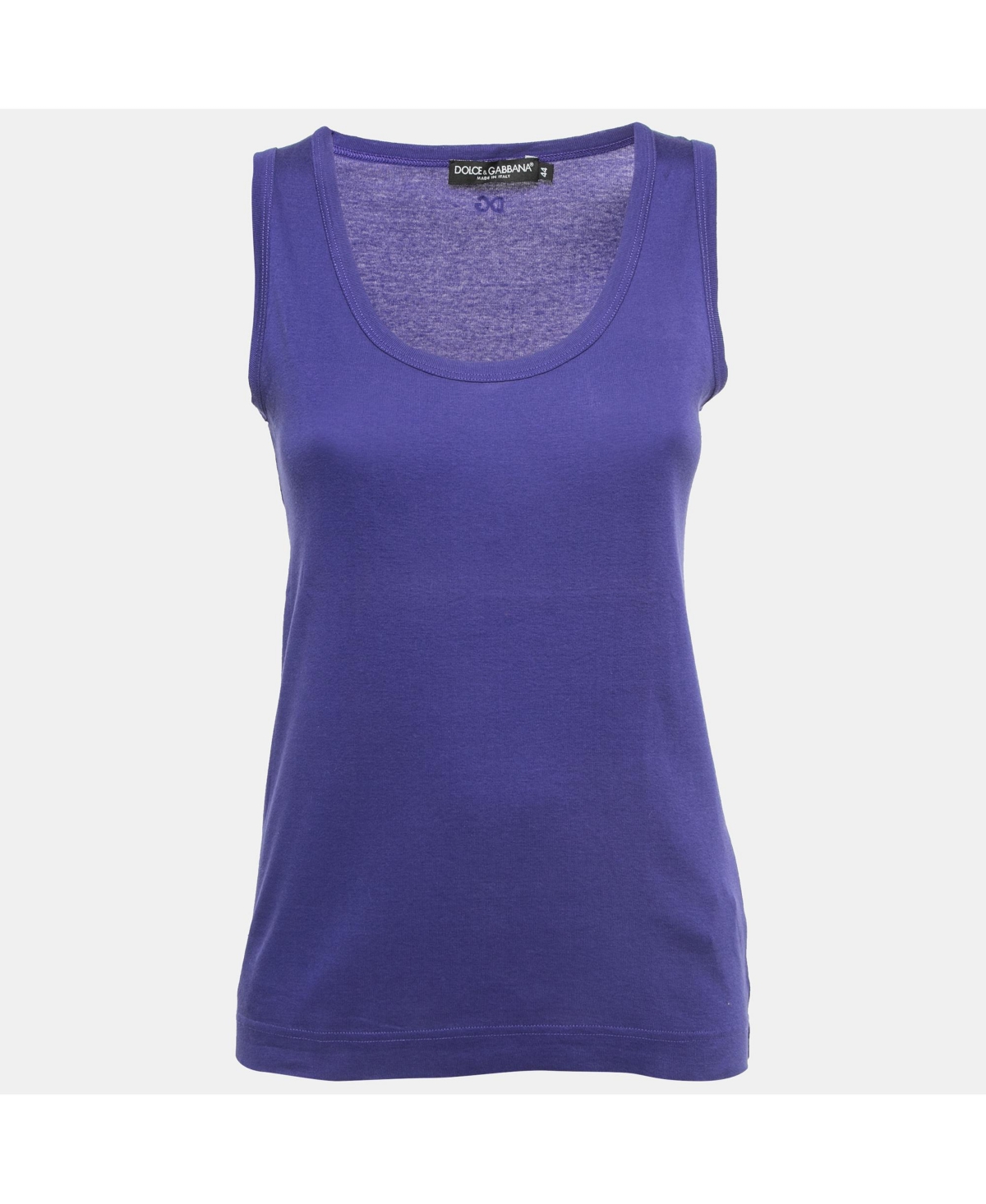 Pre-Owned Dolce & Gabbana Women's Purple Cotton Tank Top