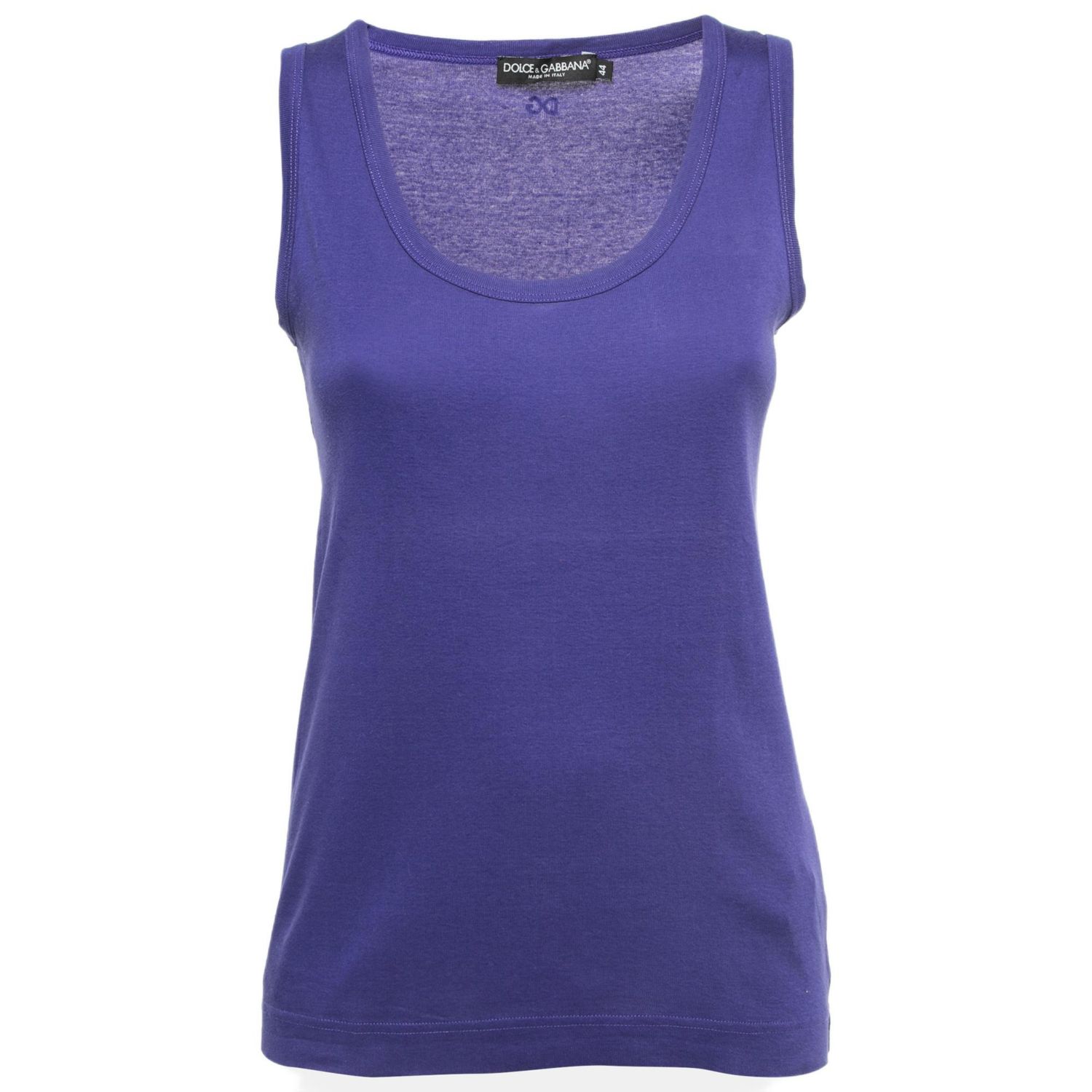 Women's Pre-Owned Dolce and Gabbana Purple Cotton Tank Top