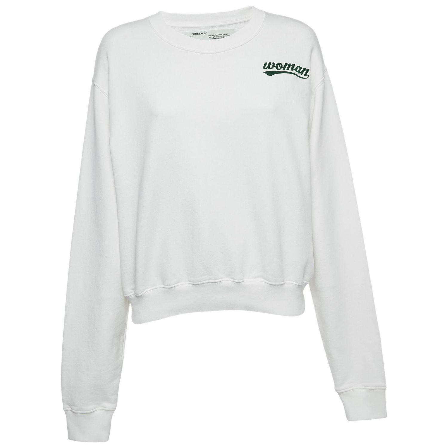 Women's White Logo Embroidered Cotton Hoodie