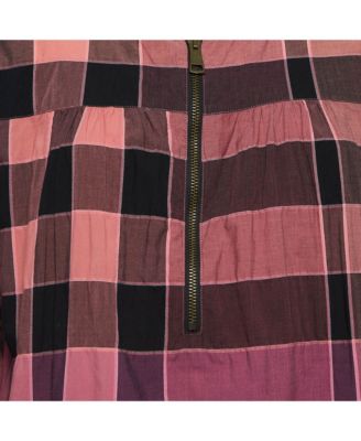 Women's Brit Pink Checked Cotton Tunic