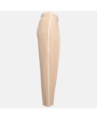 Women's Light Beige Crepe Trousers