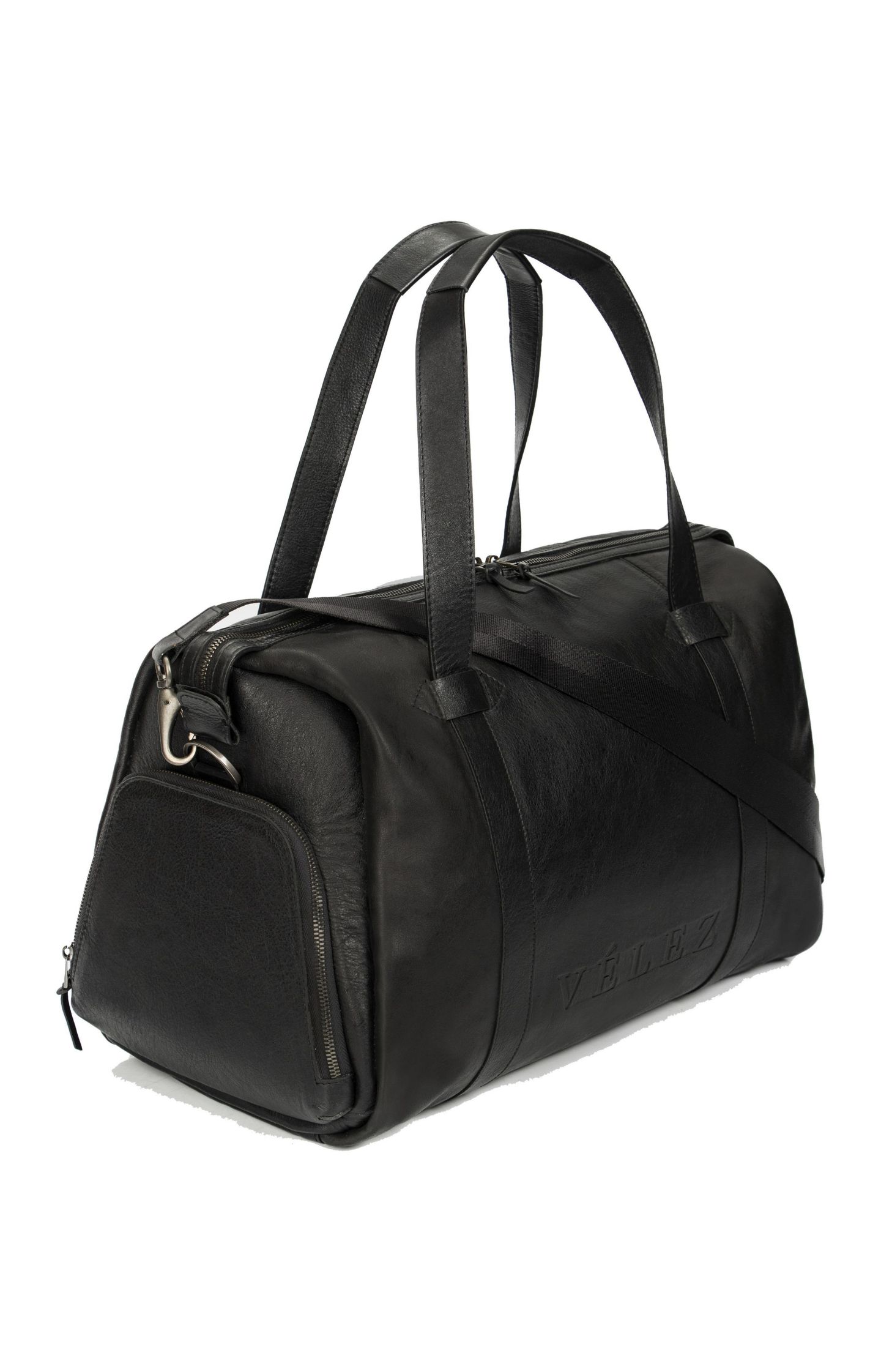 Женская сумка Velez Essential Hand-Aged Bowling Handbag, цвет: Чёрный — фото 2