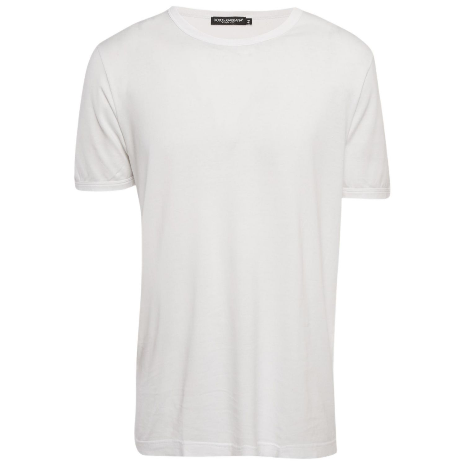 Men's White Jersey Crewneck T-Shirt