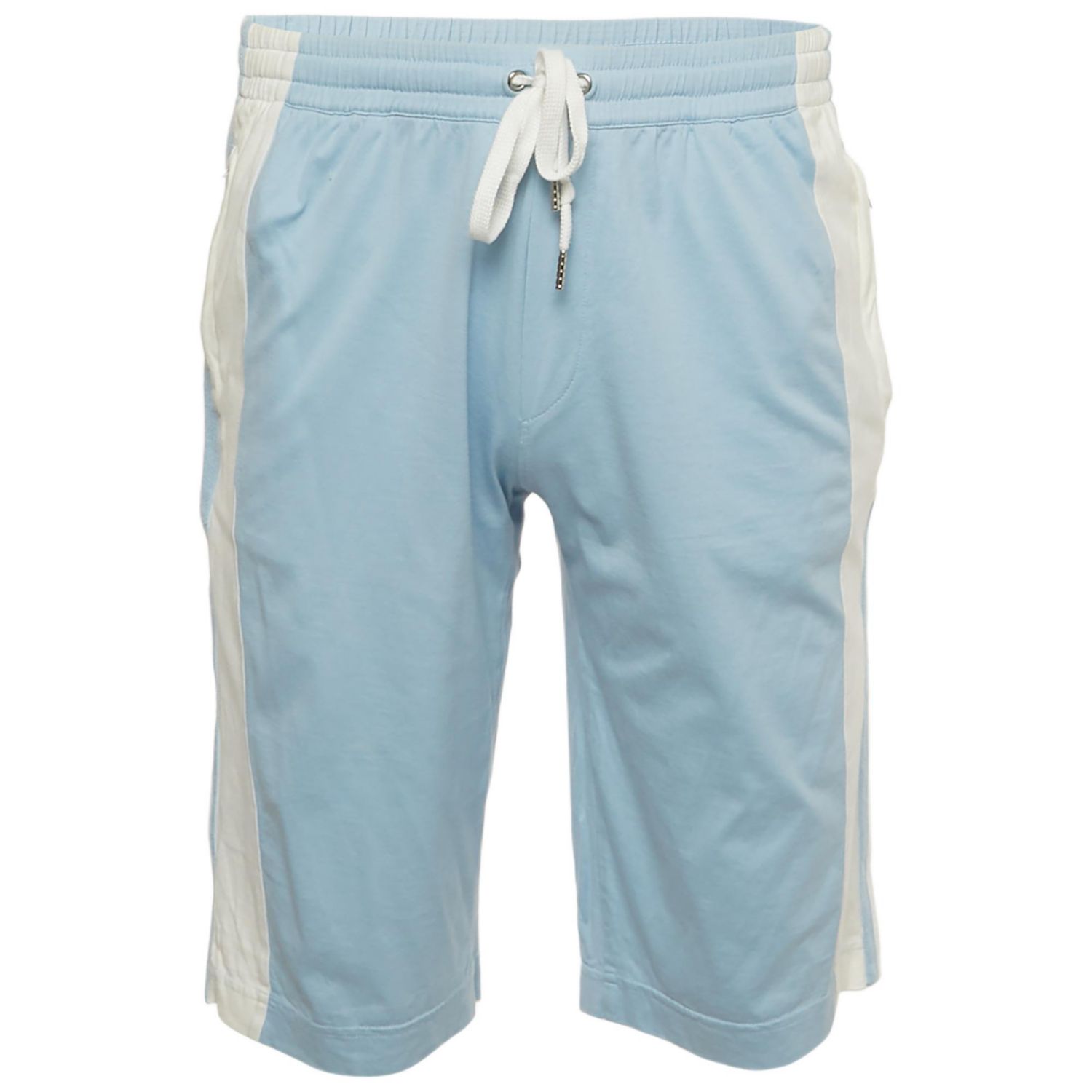 Men's Dolce & Gabbana Pre-Owned Blue Striped Cotton Jersey Shorts
