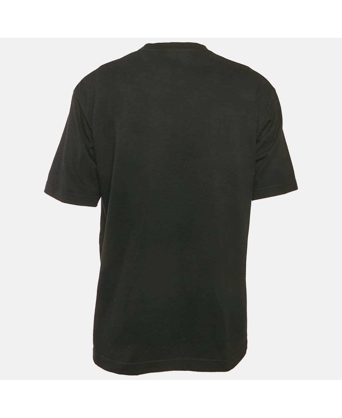 Pre-Owned Balenciaga Men's Black Cotton Knit Crew Neck T-Shirt