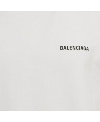 Men's White Logo Embroidered Cotton T-Shirt