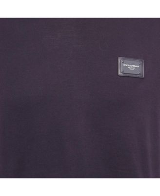 Men's Purple Logo Plaque Jersey T-Shirt