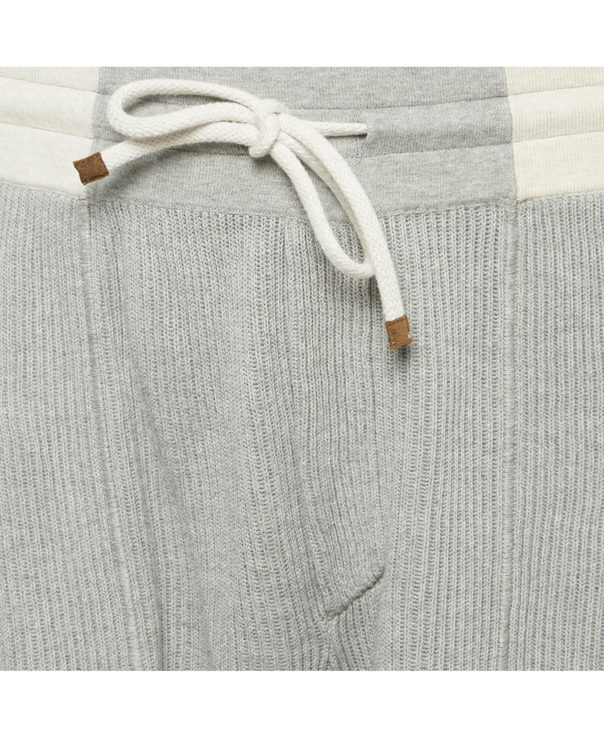 Pre-Owned Brunello Cucinelli Men's Grey Cotton Rib Knit Shorts