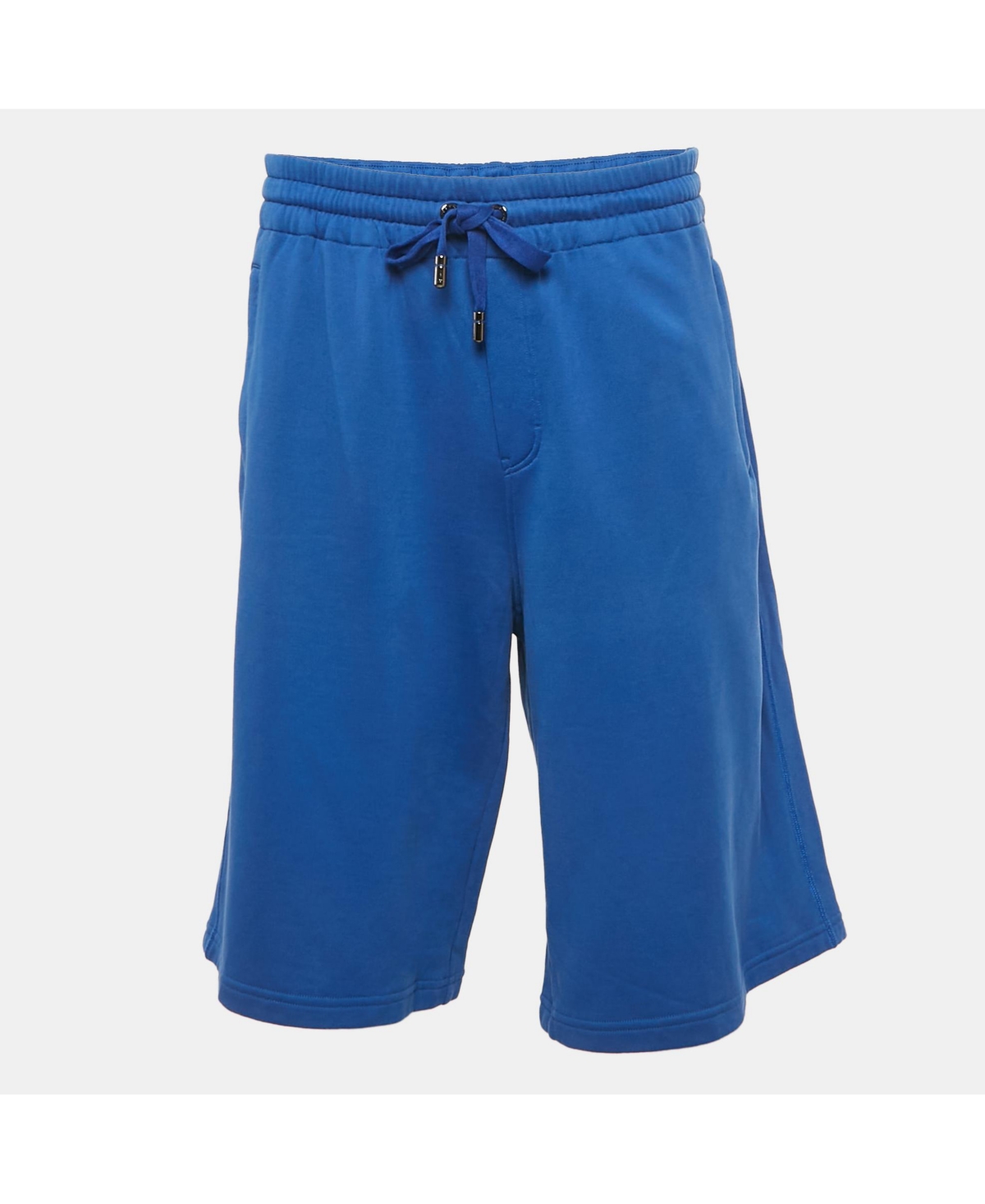 Pre-Owned Dolce & Gabbana Men's Blue Cotton Logo Embroidered Shorts