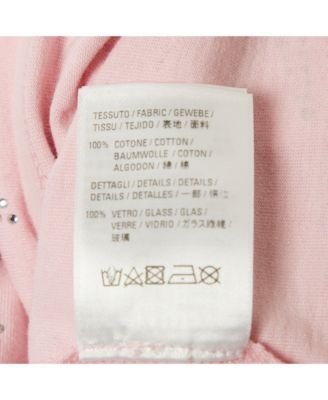 Women's Pink Eiffel Tower Crystal Jersey T-Shirt