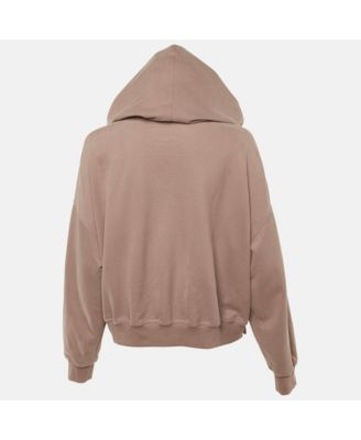 Women's Mauve Pink Cotton Monili Detail Hoodie