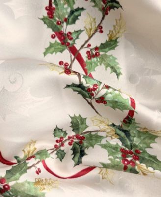 Winter Bows and Garland Tablecloth, 60" x 120"