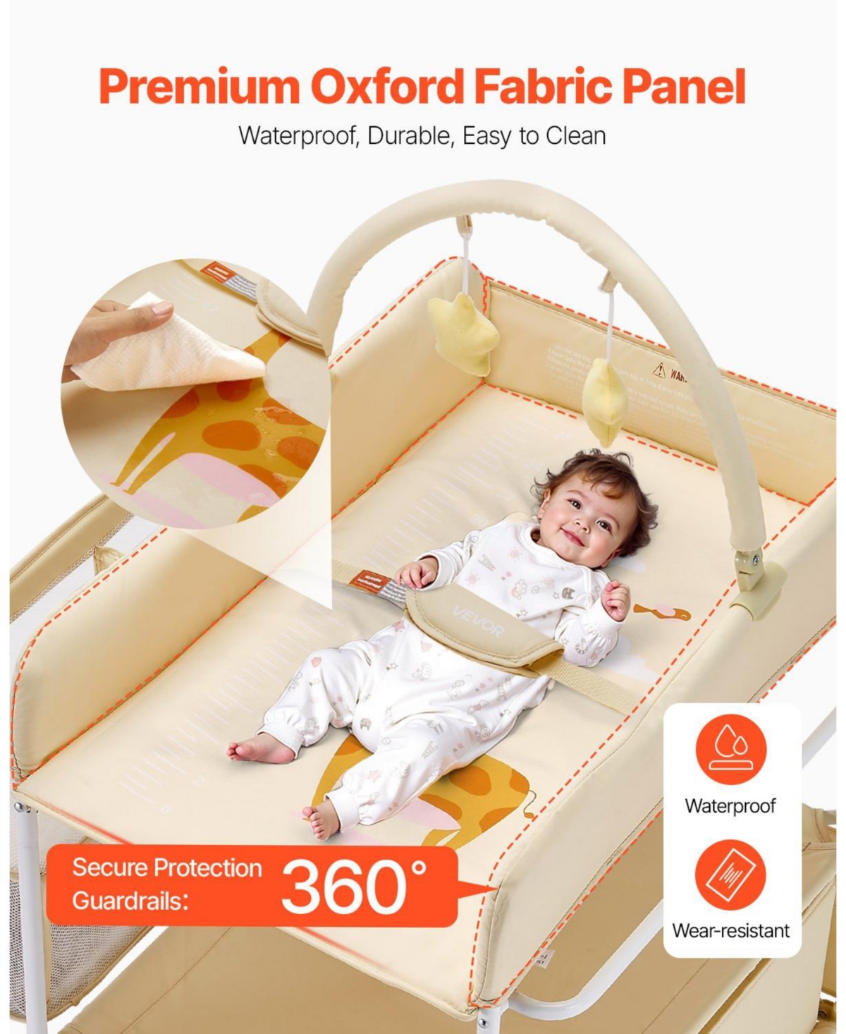 Slickblue Foldable Baby Diaper Changing Station with Storage Drawers