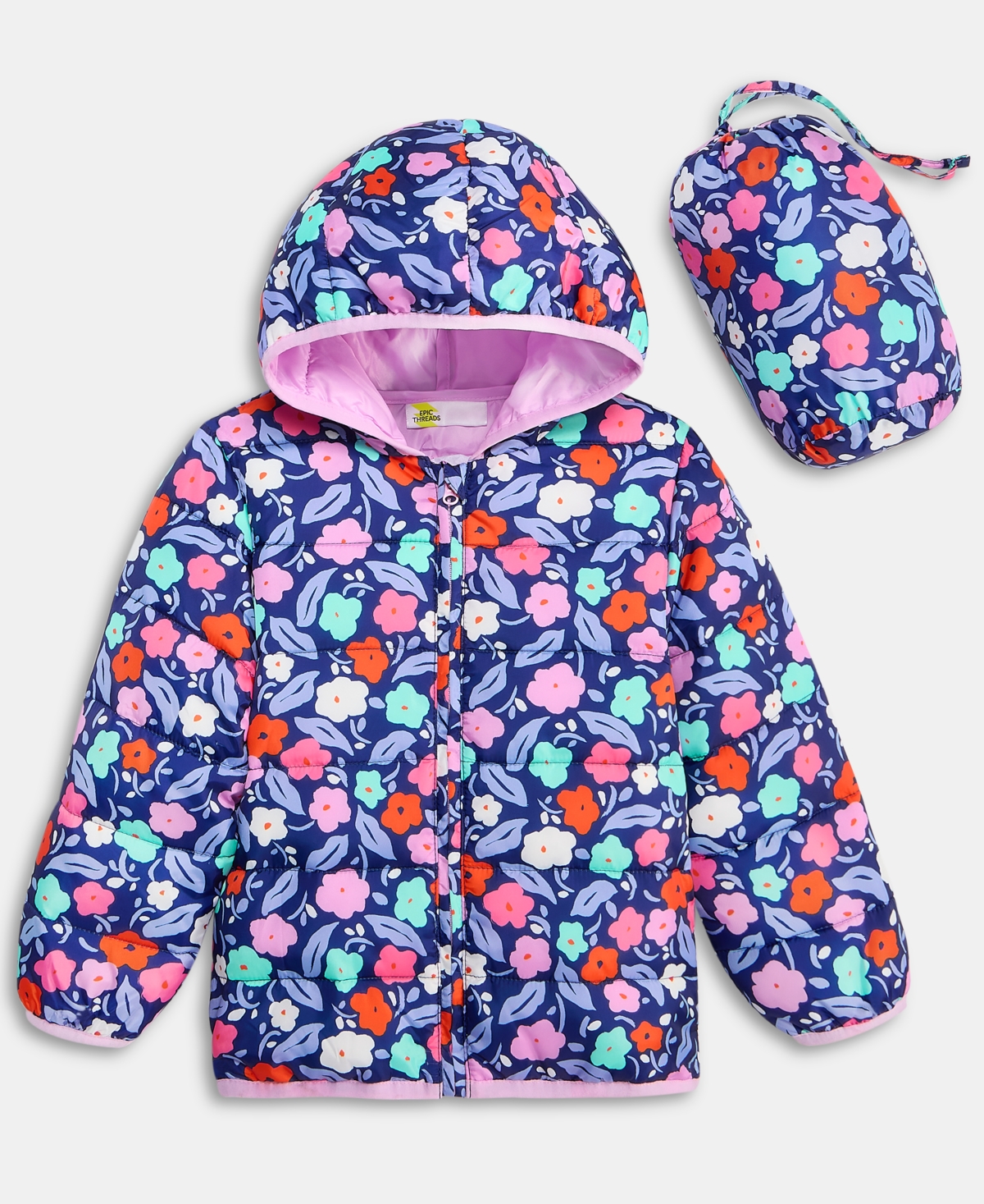 Epic Threads Girls Toddler 2T-4T Unicorn Packable Jacket, Macy's Exclusive