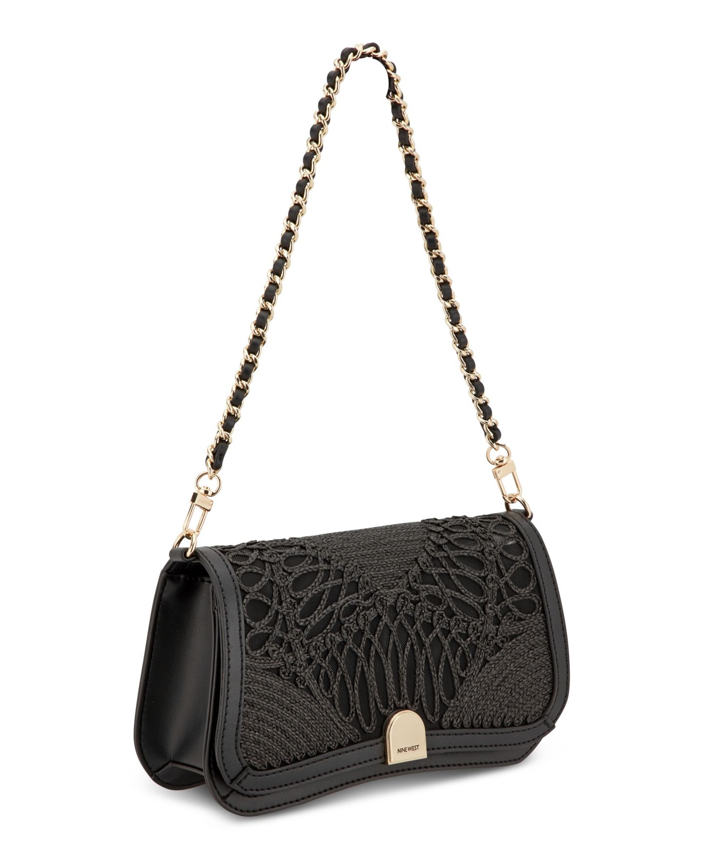 Женская сумка Nine West Somi Chain Flap Shoulder, цвет: Чёрный — фото 2