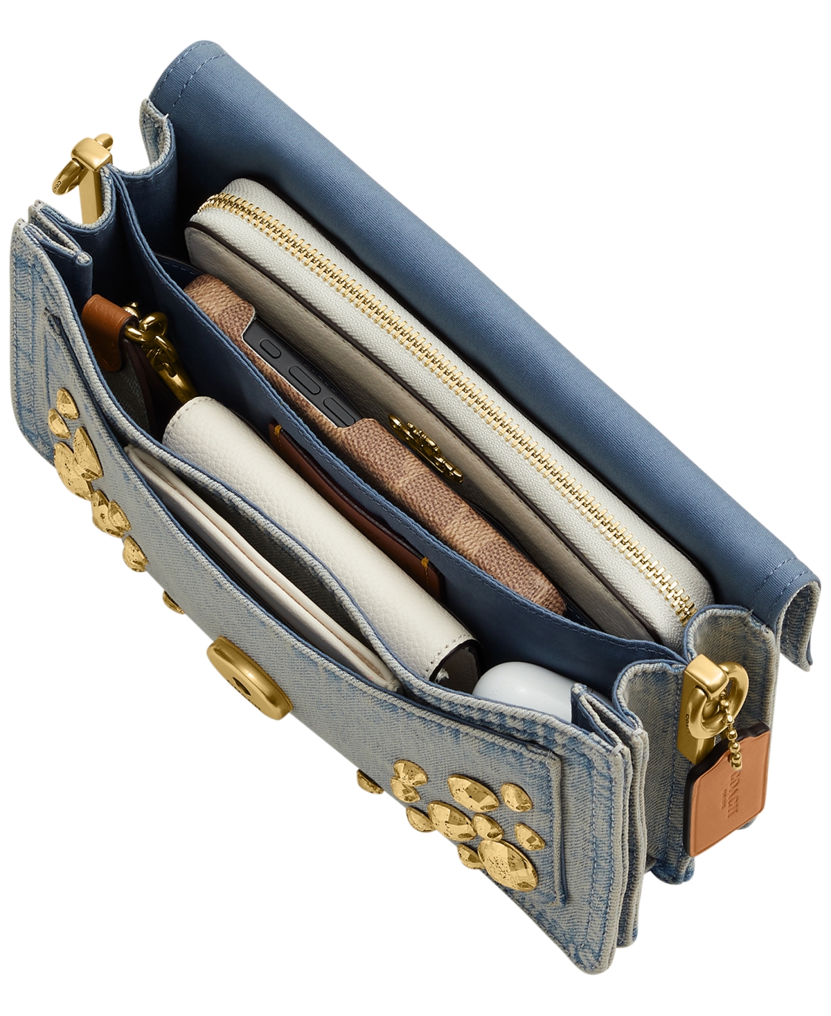 Coach Crystal Denim Tabby Small Shoulder Bag