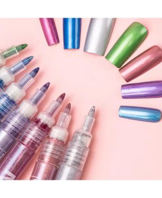 7 Colors Fluorescent Acrylic Paint Pens, Nail Graffiti Pen Waterproof and Quick-Drying for DIY Art Creation