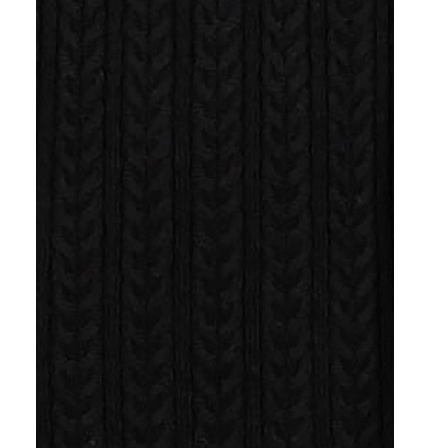 Женское платье Hope & Henry Organic Square Neck Cable Sweater Dress, цвет: Чёрный — фото 6