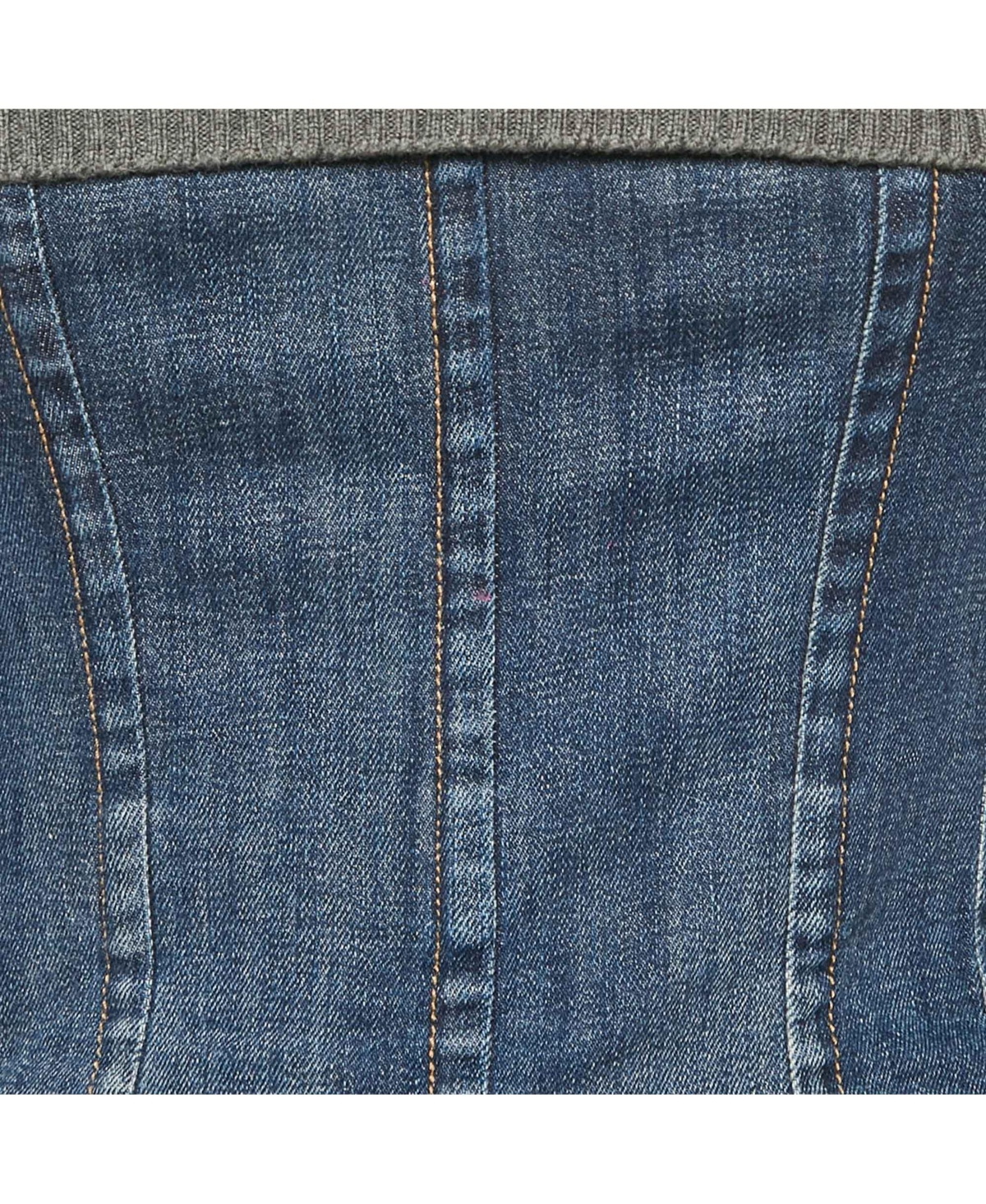 Pre-Owned Dolce & Gabbana Women's Blue Denim Sleeveless Bustier Top