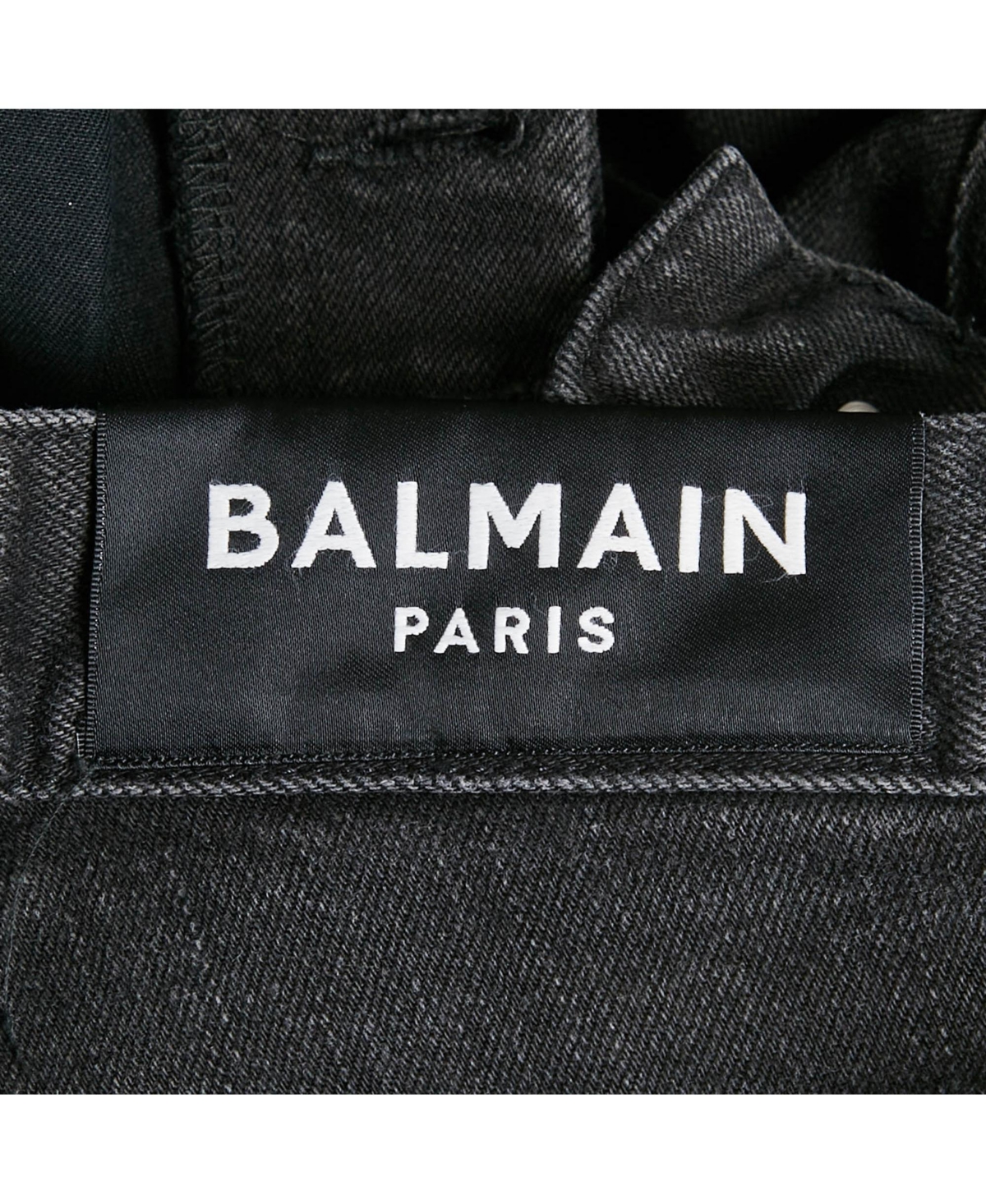Pre-Owned Balmain Men's Black Washed Denim Slim Fit Jeans