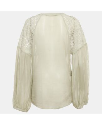 Women's Broderie Anglaise Cotton Blouse