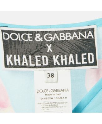 Women's Khaled Multicolor Flamingo Print Cotton Kaftan Mini Dress