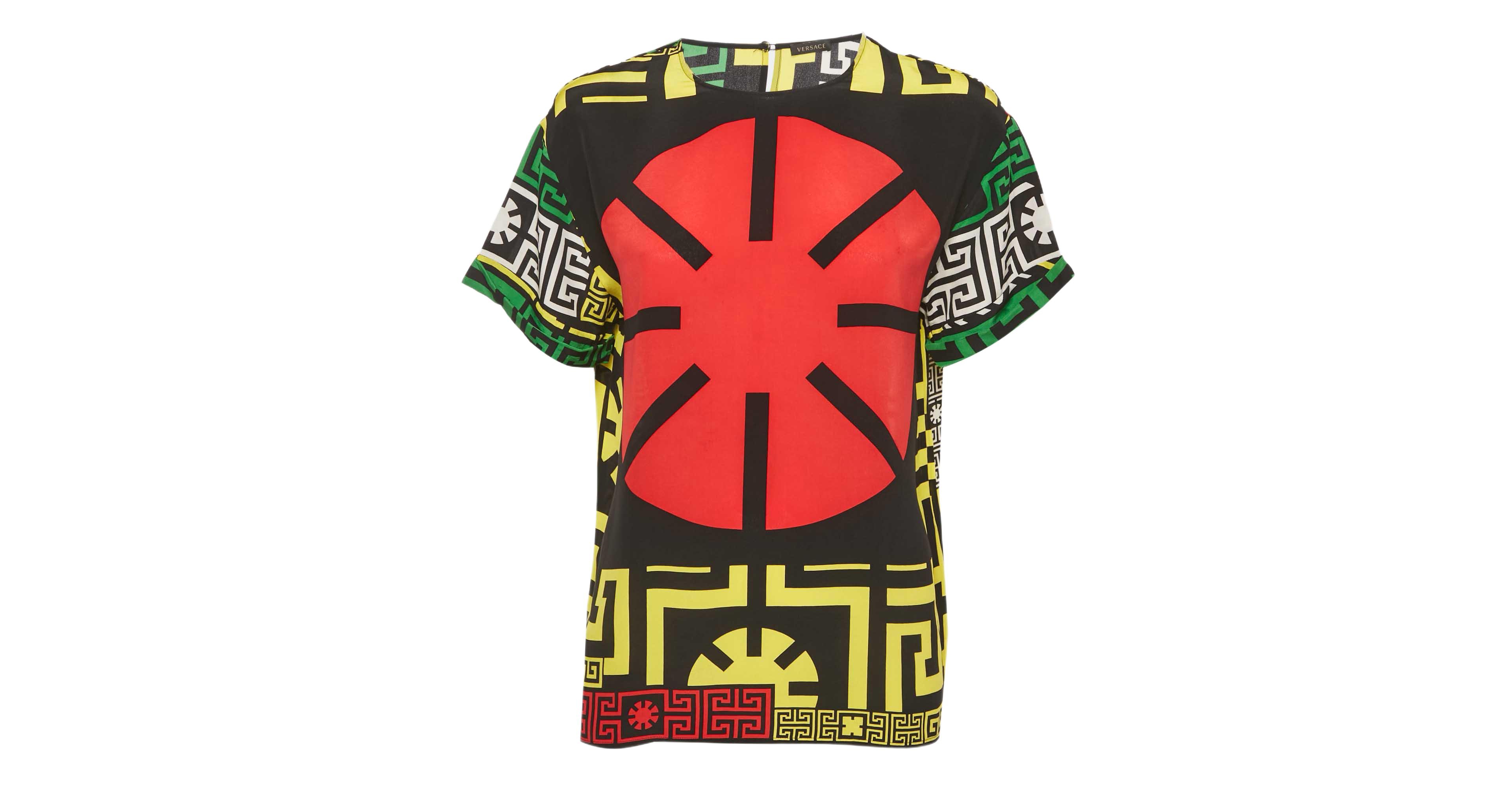 Pre-Owned Versace Women's Printed Silk Tunic Top