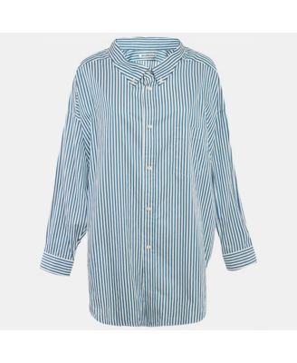 Women's Stripe Cotton Poplin Swing Shirt