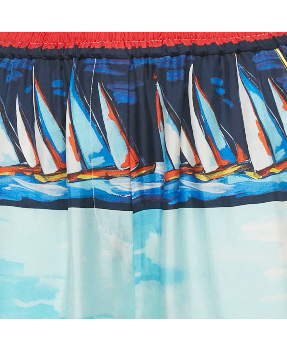 Pre-Owned Dolce & Gabbana Women's Multicolor Printed Silk Trousers