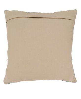 Two-Tone Fringe Down Filled Decorative Pillow, 20" x 20"