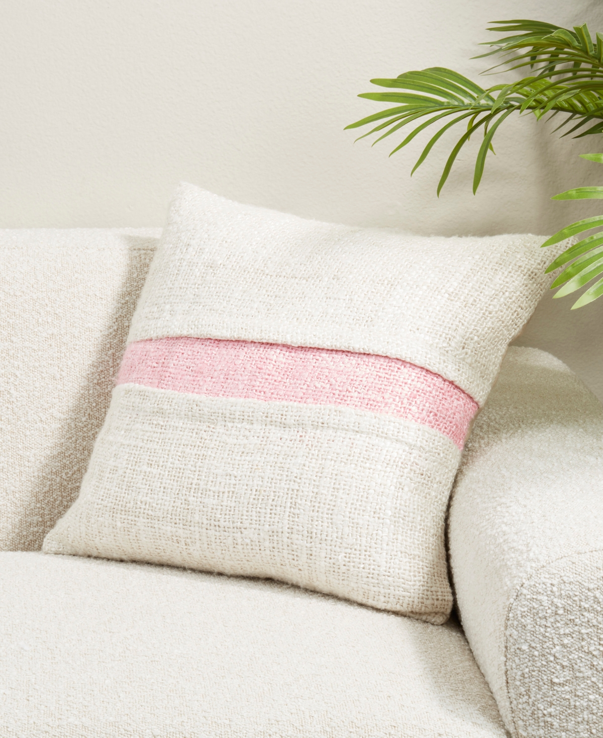 Saro Lifestyle Banded Down Filled Decorative Pillow, 20" x