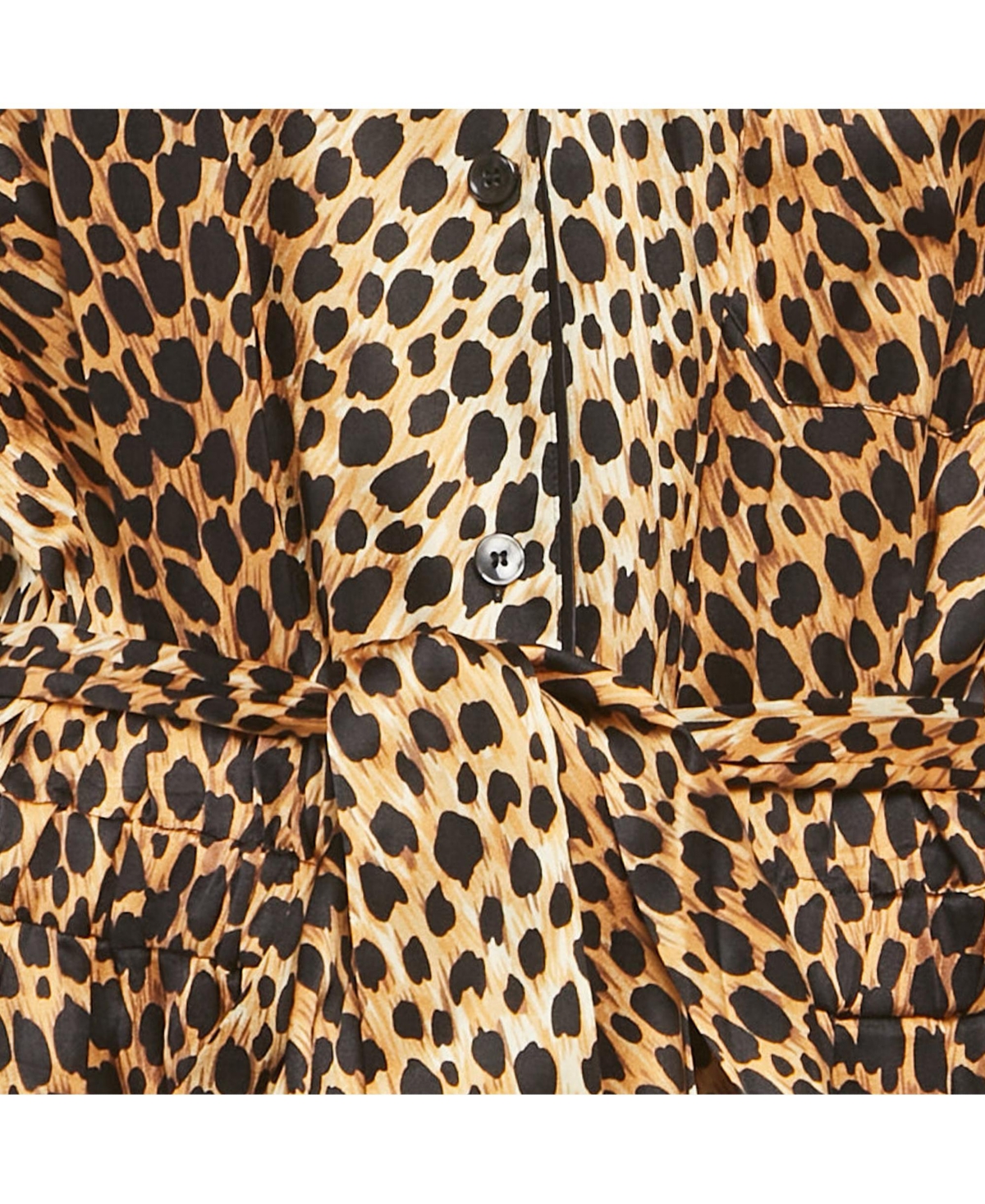 Pre-Owned Dolce & Gabbana Women's Brown Leopard Print Silk Belted Jumpsuit