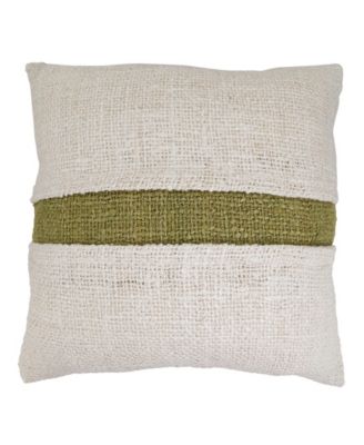 Banded Poly Filled Decorative Pillow, 20" x 20"