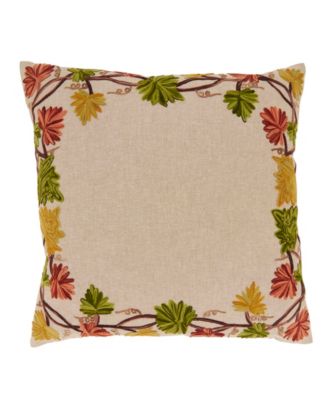 Golden Grove Leaf Down Filled Decorative Pillow, 20" x 20"