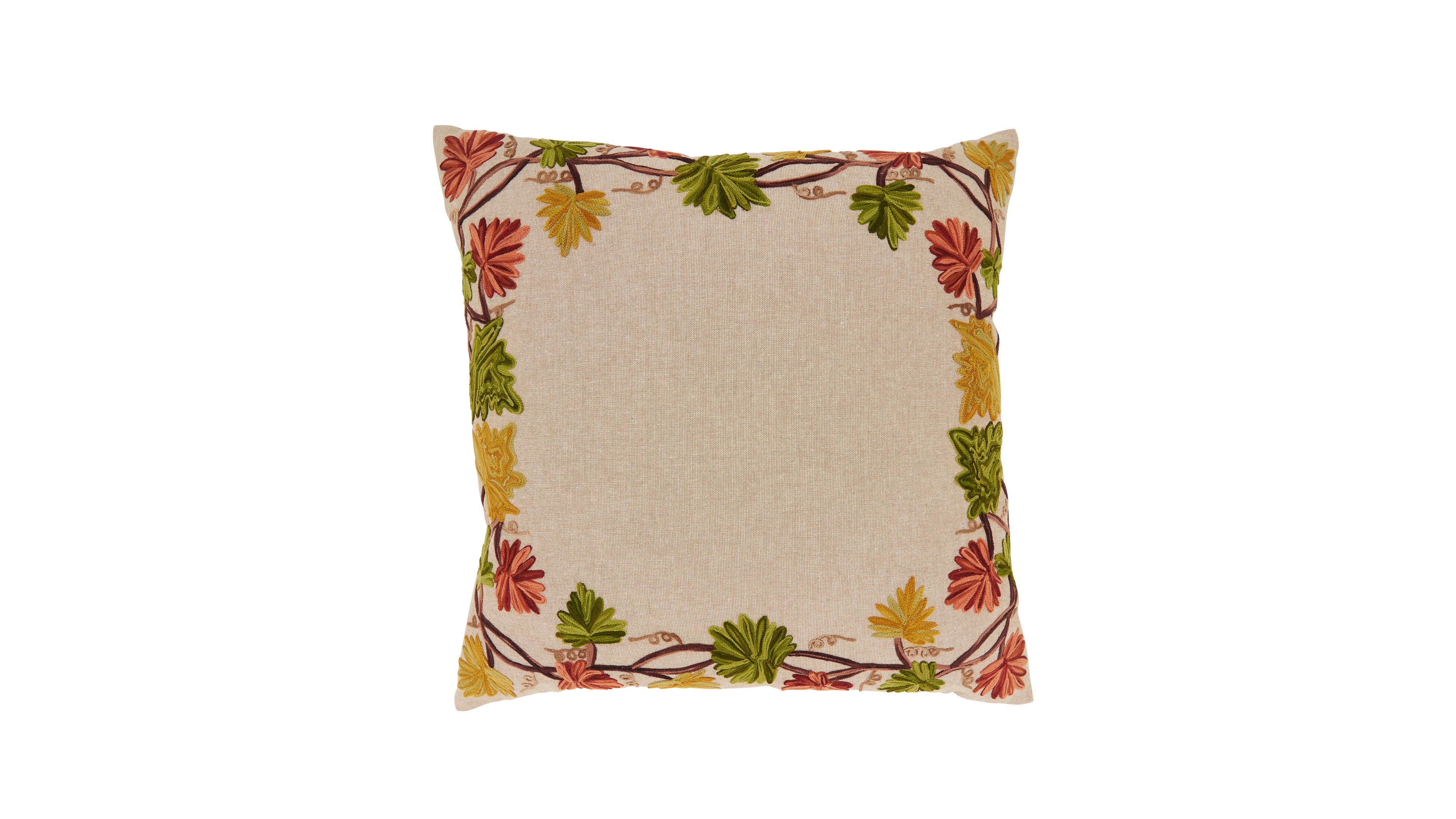 Saro Lifestyle Golden Grove Leaf Down Filled Decorative Pillow, 20" x 20"